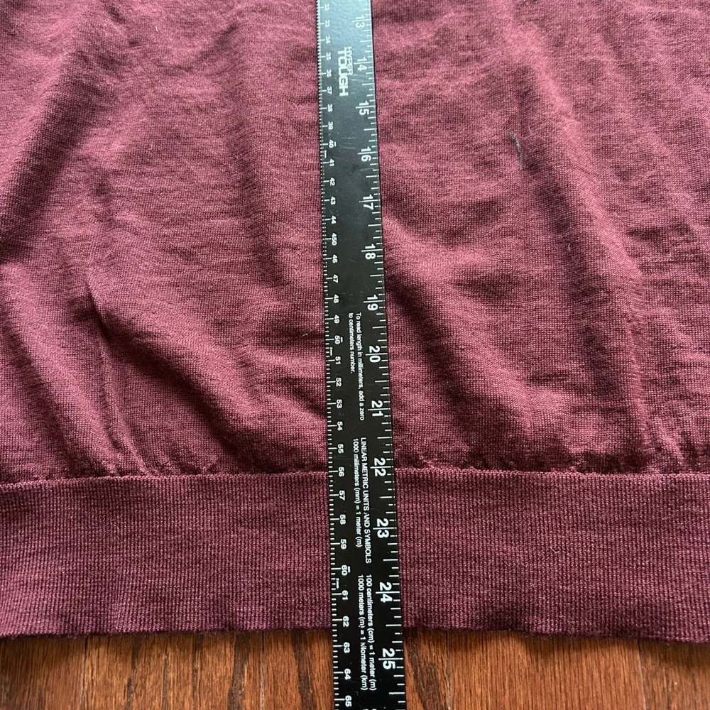 Banana Republic 100% Merino Wool Crewneck Sweater Men's M Burgundy